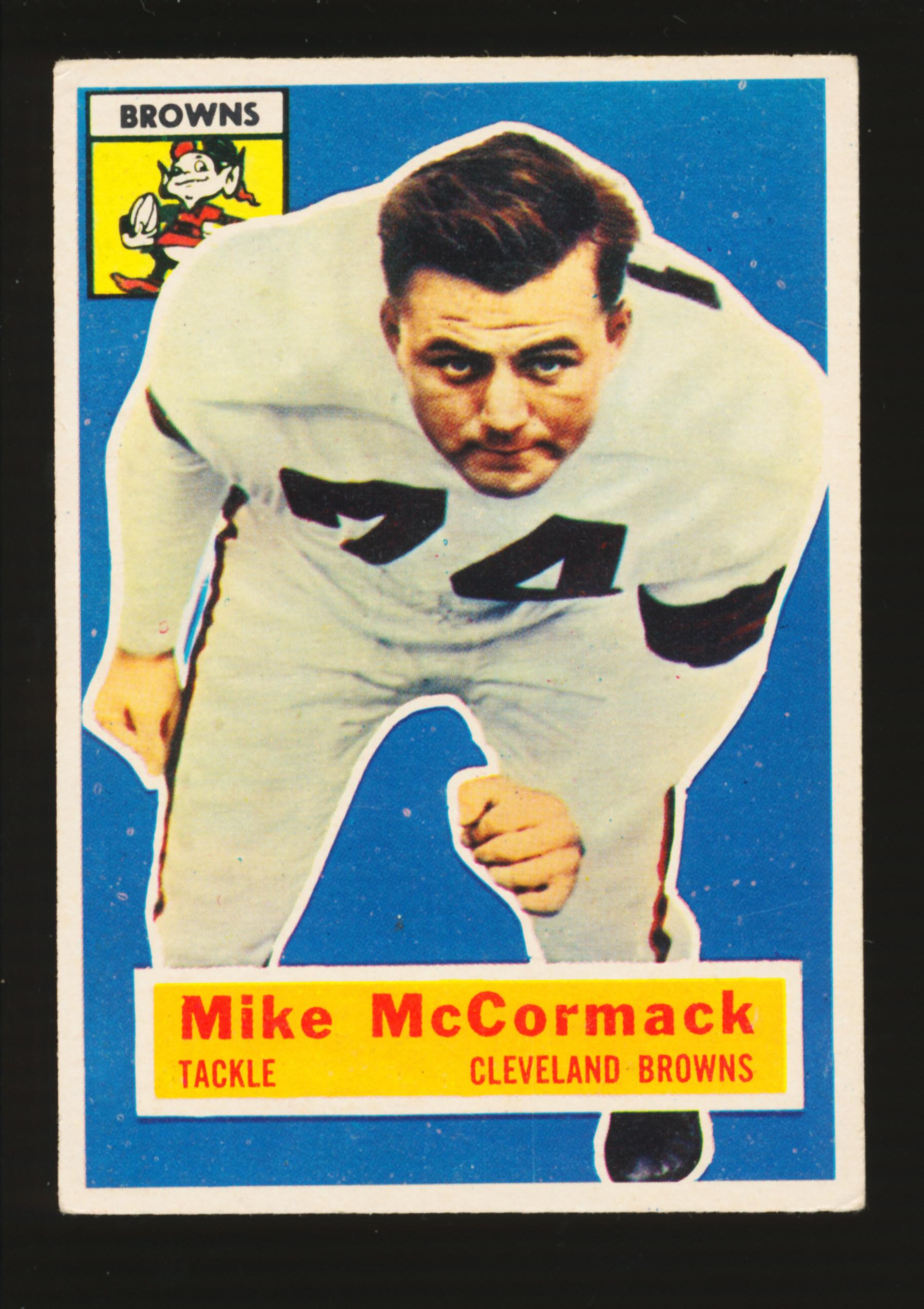 1956 Bowman Football Card #105 Hall of Famer Mike McCormick Cleveland Brown