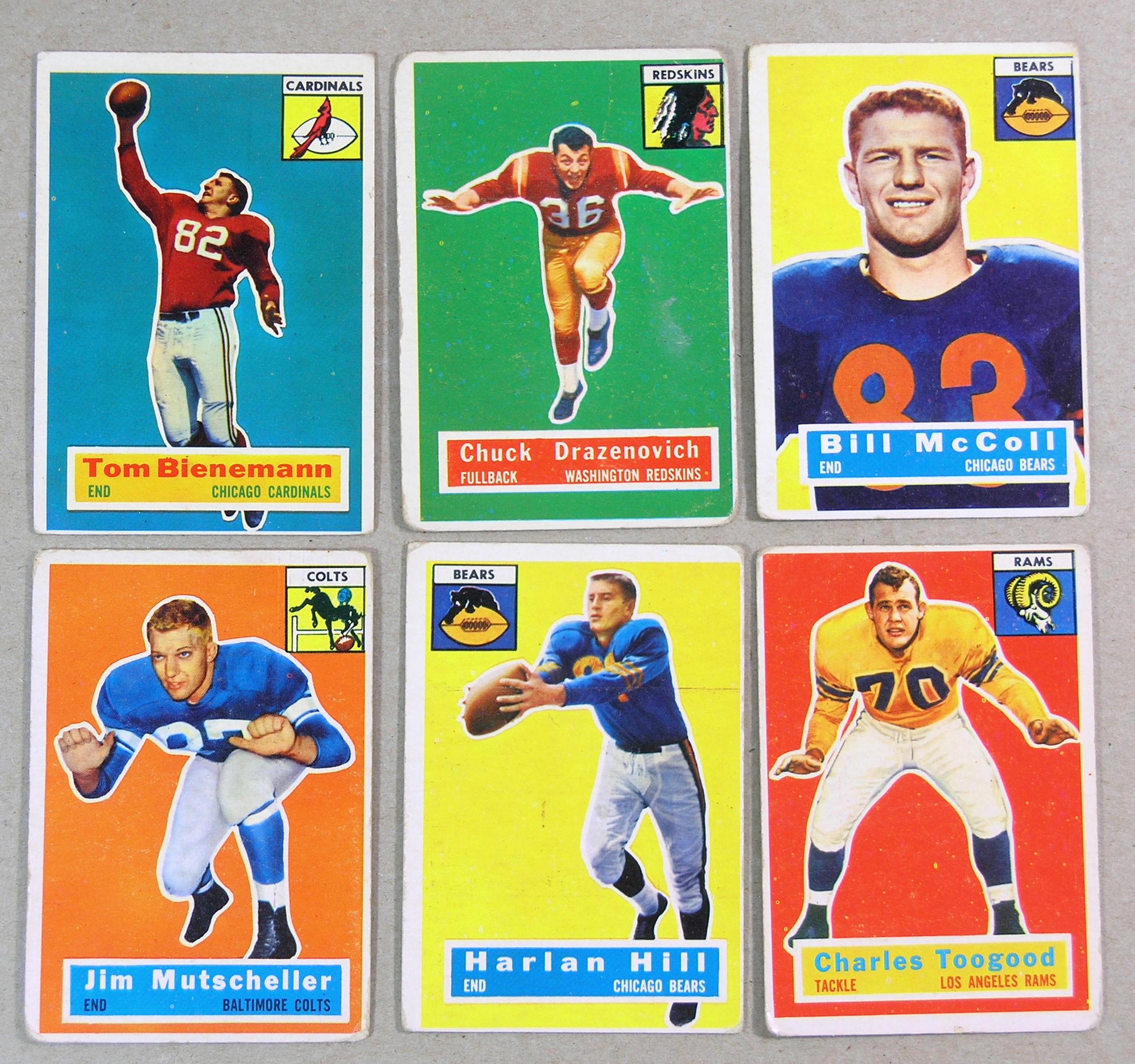 (11) 1956 Topps Lower Grade Football Cards