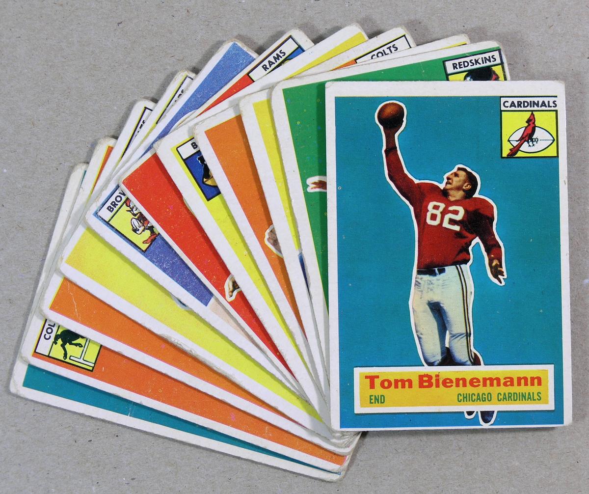 (11) 1956 Topps Lower Grade Football Cards