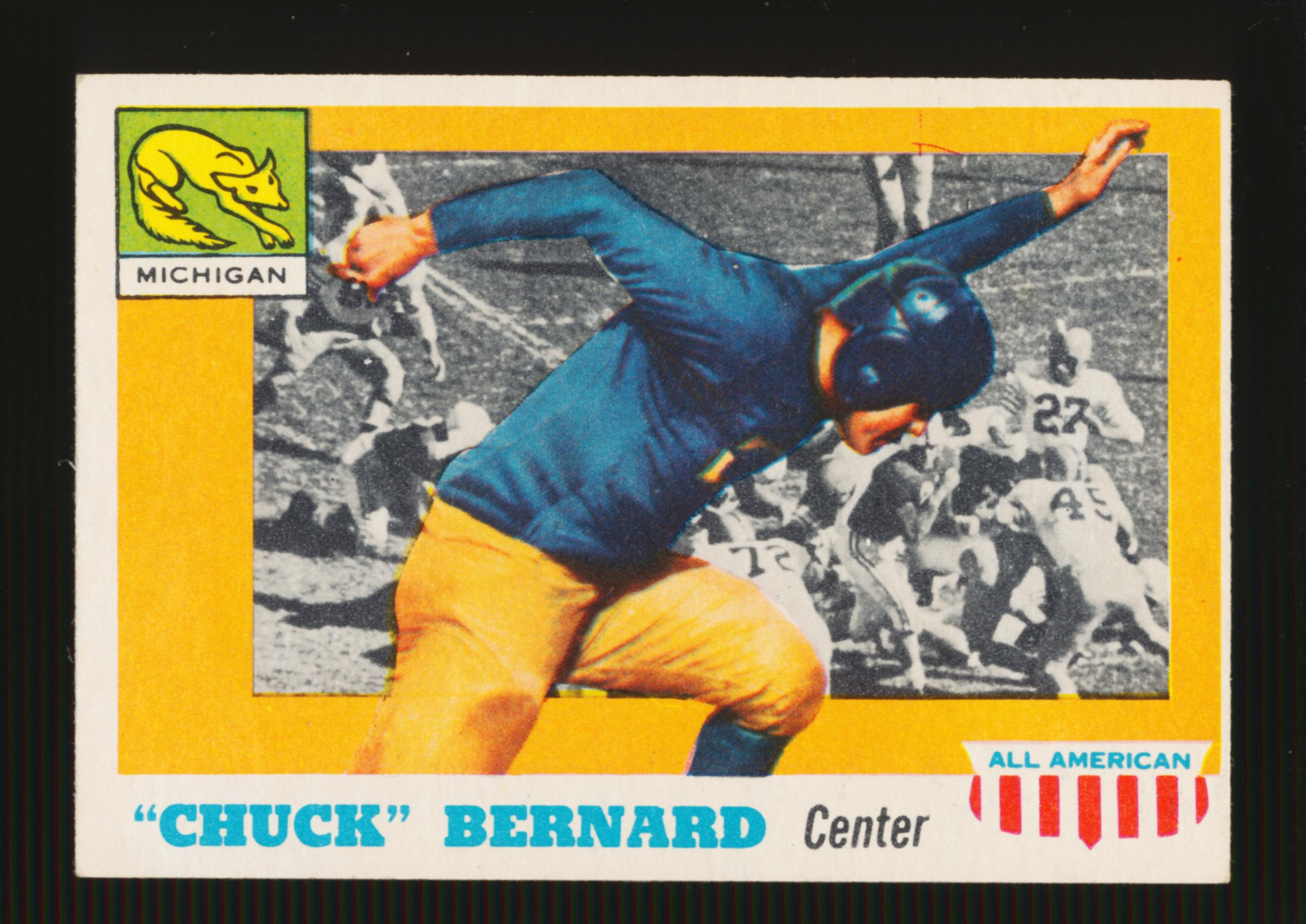 1955 Topps All American Football Card #94 Joe "Chuck" Benard Michigan