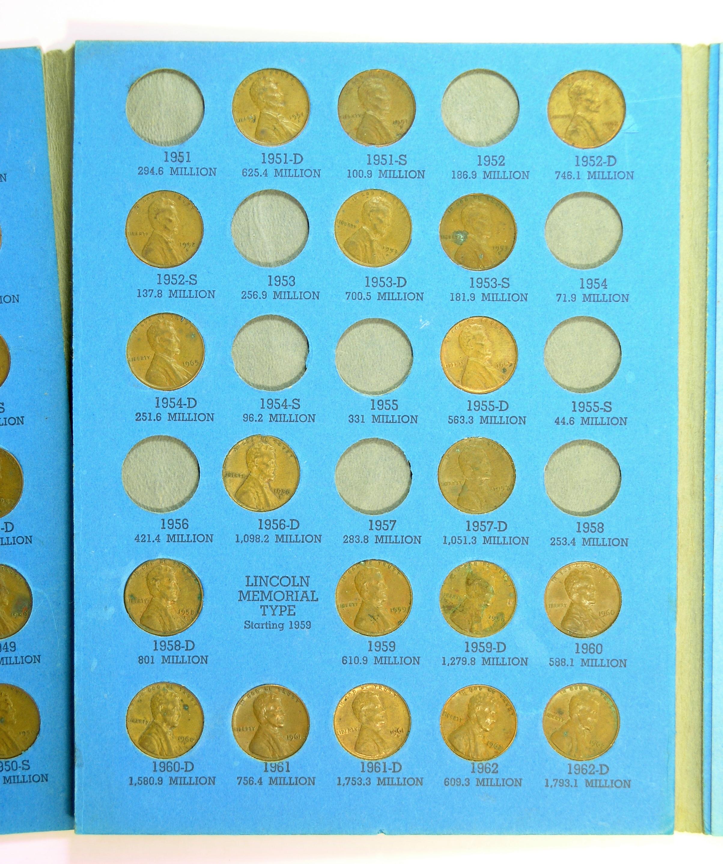 Lincoln Cent Book Starting with 1941. (77) Coins