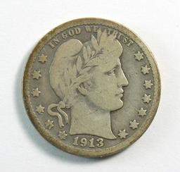 1913-D Barber Quarter