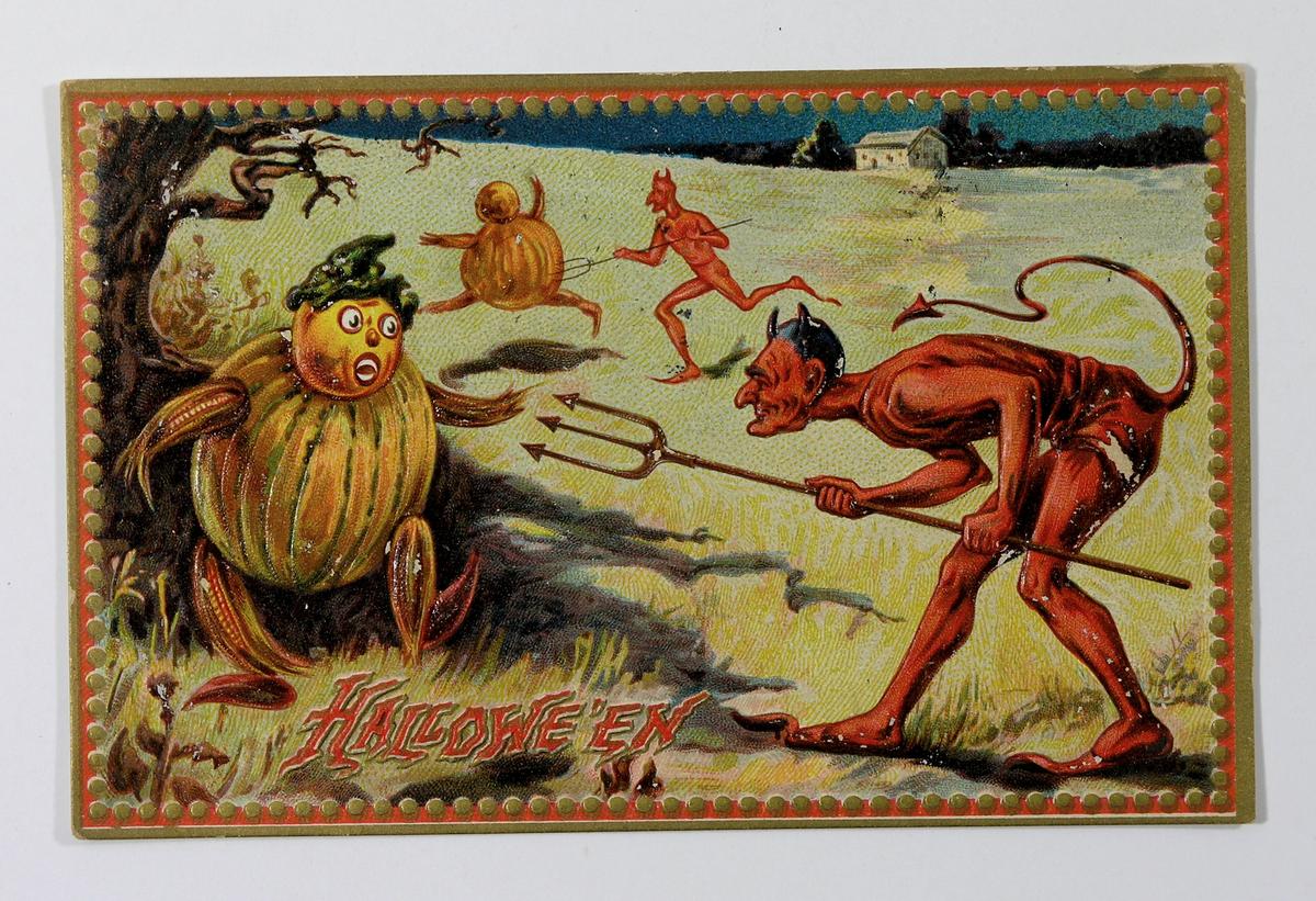 Vintage Halloween Post Card Postmarked 19??.