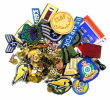 Lot of Misc. Vintage Military Insignia and More.  Patches, pins, badges, et