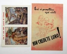 (2) WWII Propaganda Leaflets From Italy.  Both were produced by the Germans