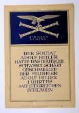 1942 German WWII Goring Propaganda Poster.  NSDAP poster (9 1/2" x 14") wit
