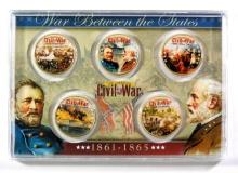 Colorized Civil War Battles - Kennedy Half Dollar Set.  In original plastic