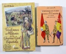 (2) Spanish Civil War Uniform Reference Books.  Scarce Spanish book with ma
