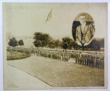 Antique BSA Large Photo with President Wilson Inset.  Boy Scout formation p