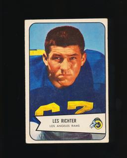 1954 Bowman Football Card #78 Hall of Famer Les Richter Los Angeles Rams. (