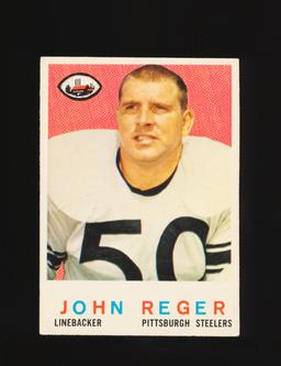 1959 Topps ROOKIE Football Card #124 Rookie John Reger Pittsburgh Steelers