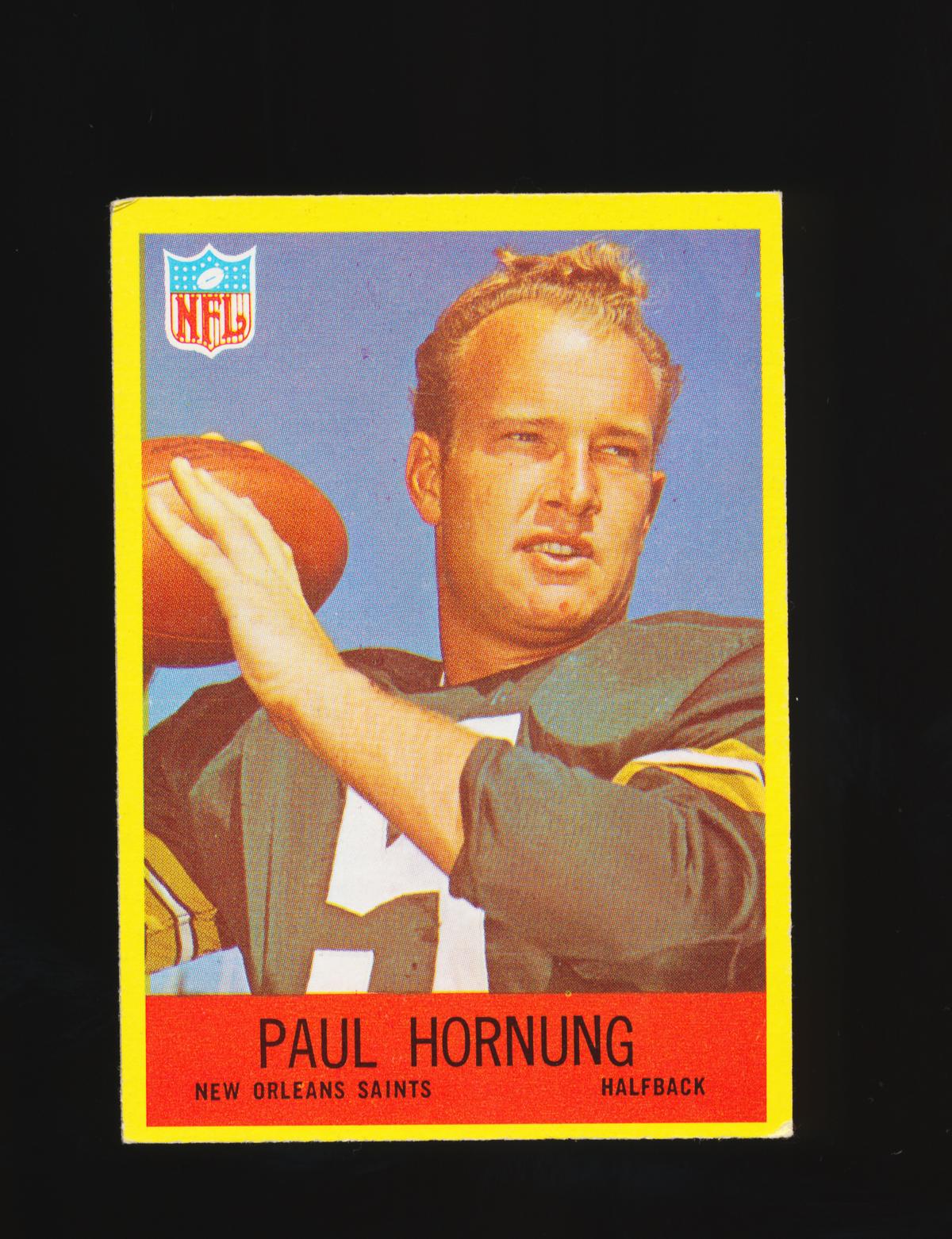 1967 Philadelphia Football Card 123Hall of Famer Paul Hornung Green Bay Pac