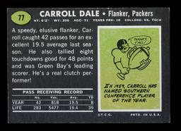 1969 Topps Football Card #77 Carroll Dale Green Bay Packers