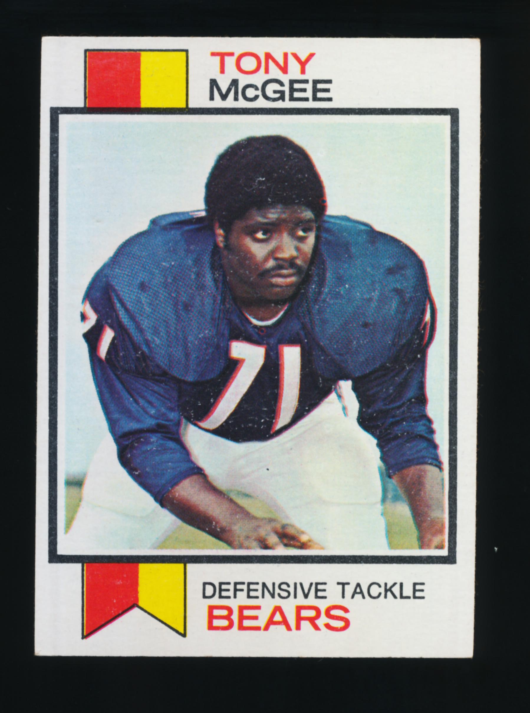 1973 Topps Football Card #228 Tony McGee Chicago Bears