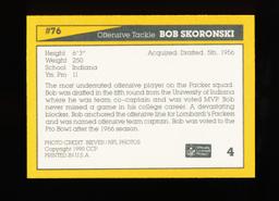 1990 Champion Cards 25th Anniversary AUTOGRAPHED Football Card #76 Bob Skor