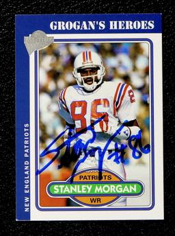 2006 Topps "Grogan's Heros" AUTOGRAGHED Football Card #81 Stanley Morgan Ne