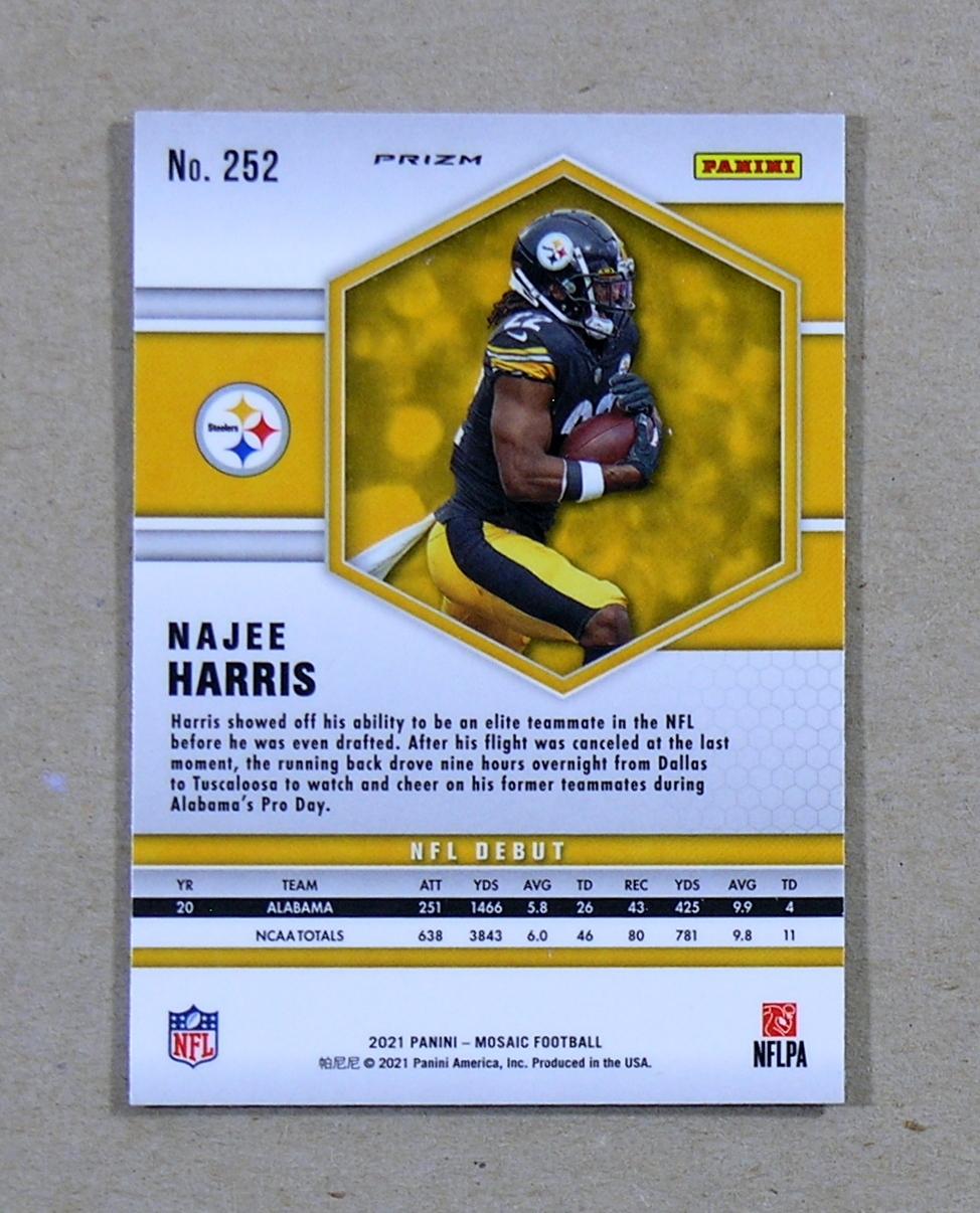 2021 Panini Mosaic ROOKIE Football Card #252 Najee Harris Pittsburgh Steele