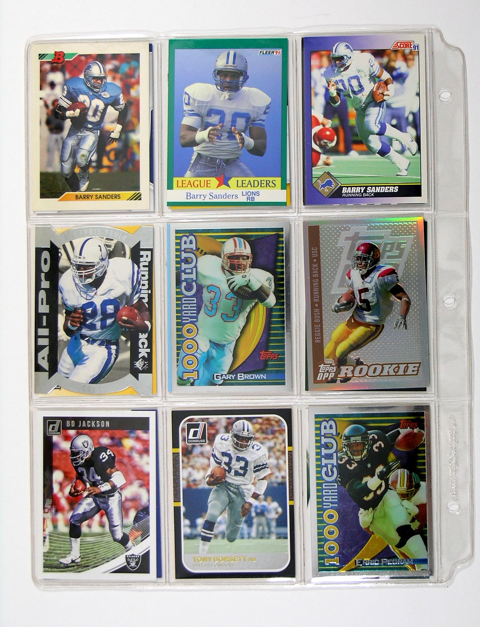 (89) Misc. Running Back Football Cards