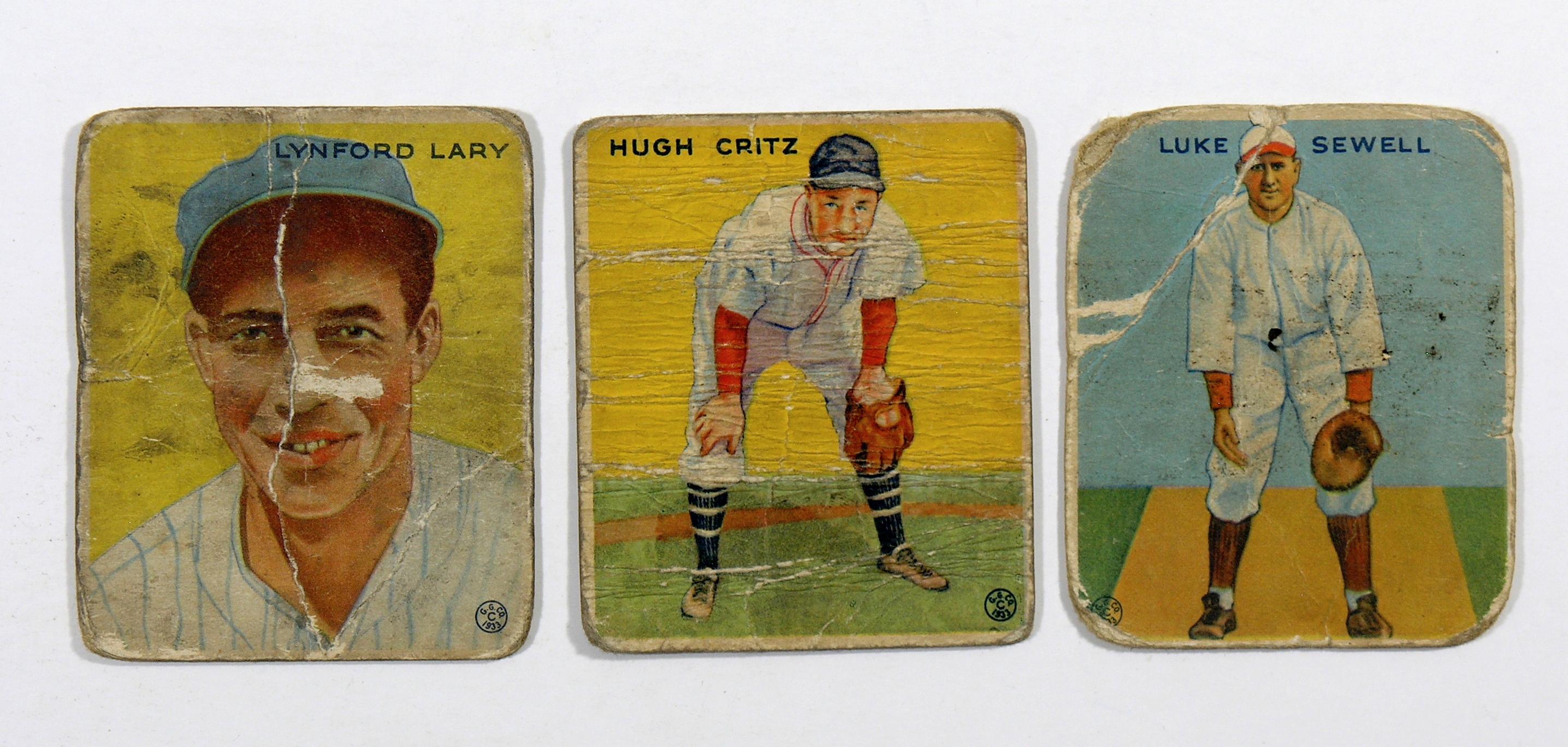 (9) 1930s Baseball Cards