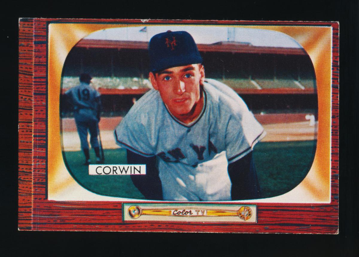 1955 Bowman Baseball Card #122 Al Corwin New York Giants