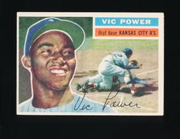 1956 Topps Baseball Card #67 Vic Power Kansas City Athletics