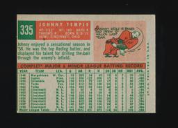 1959 Topps Baseball Card #335 Johnny Temple Cincinnati Redlegs