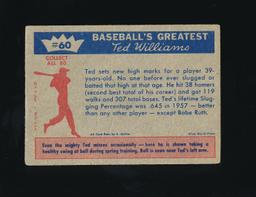 1960 Fleer "Ted Williams Baseballs Greatest Baseball Card #60 "1957-More Re