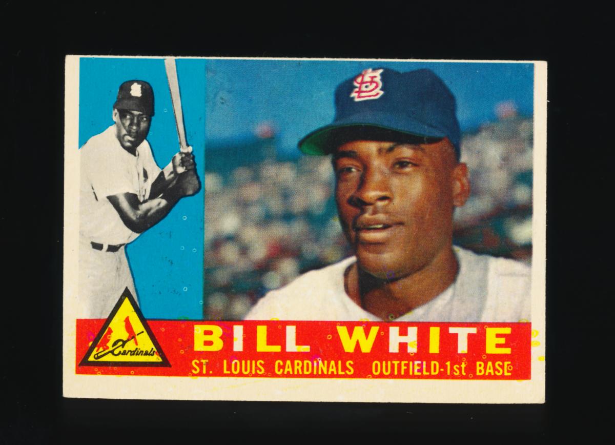 1960 Topps Baseball Card #355 Bill White St Louis Cardinals