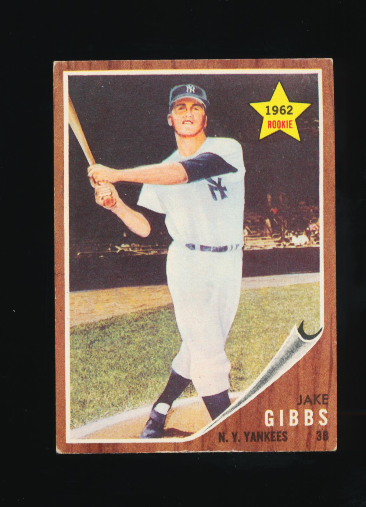 1962 Topps ROOKIE Baseball Card #281 Rookie Jake Gibbs New York Yankees Roo