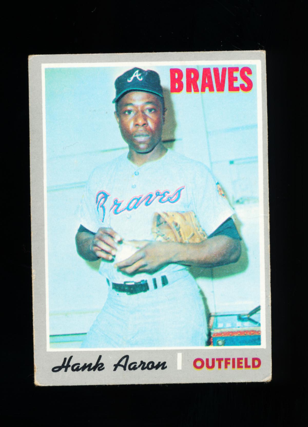 1970 Topps Baseball Card #500 Hall of Famer Hank Aaron Atlanta Braves