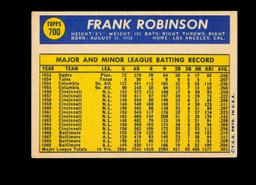 1970 Topps Baseball Card #700 Hall of Famer Frank Robinson Baltimore Oriole