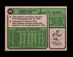 1974 Topps Baseball Card #95 Hall of Famer Steve Carlton Philadelphia Phill