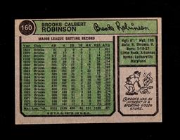 1974 Topps Baseball Card #160 Hall of Famer Brooks Robinson Baltimore Oriol