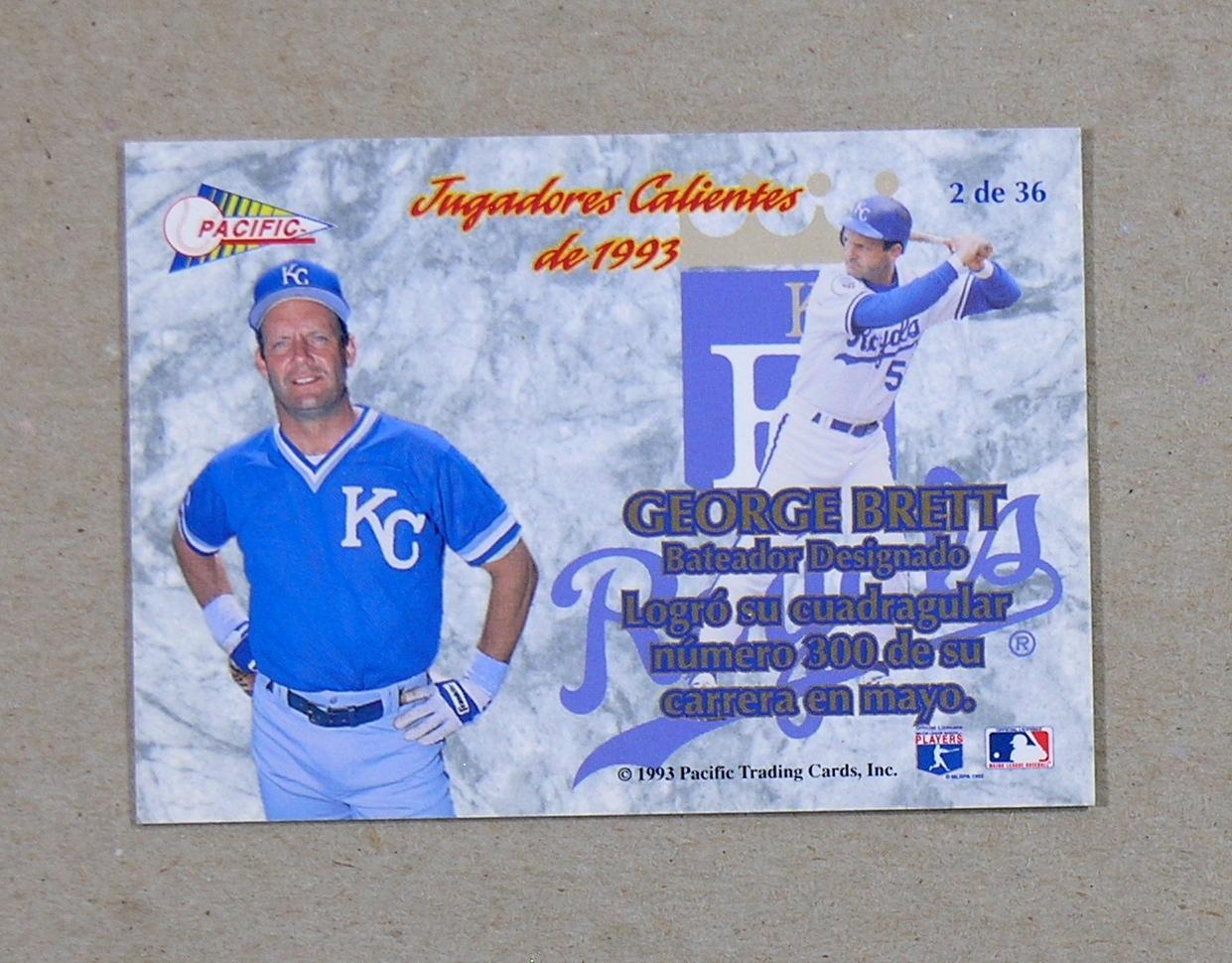 1993 Pacific Juadores Galientes Baseball  Card #2 de 36 George Brett Kansas