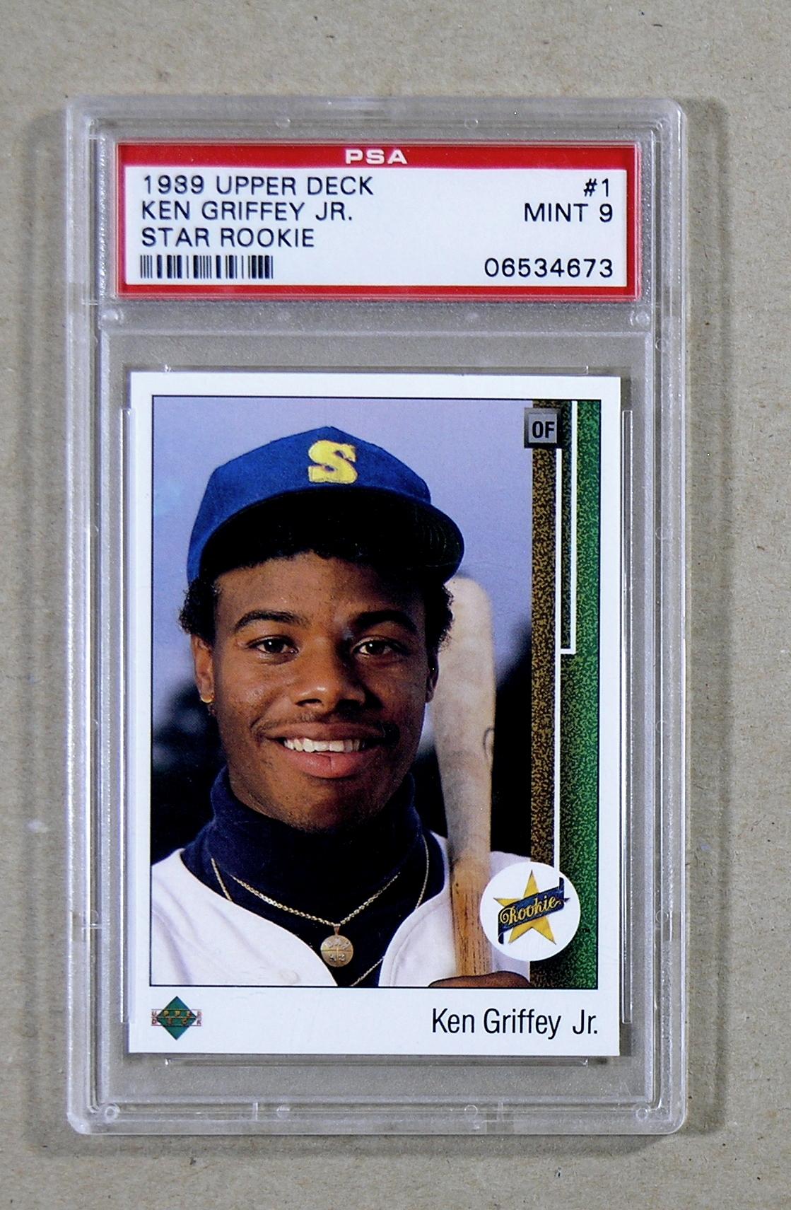 1989 Upper Deck ROOKIE Baseball Card #1 Rookie Hall of Famer Ken Griffey Jr