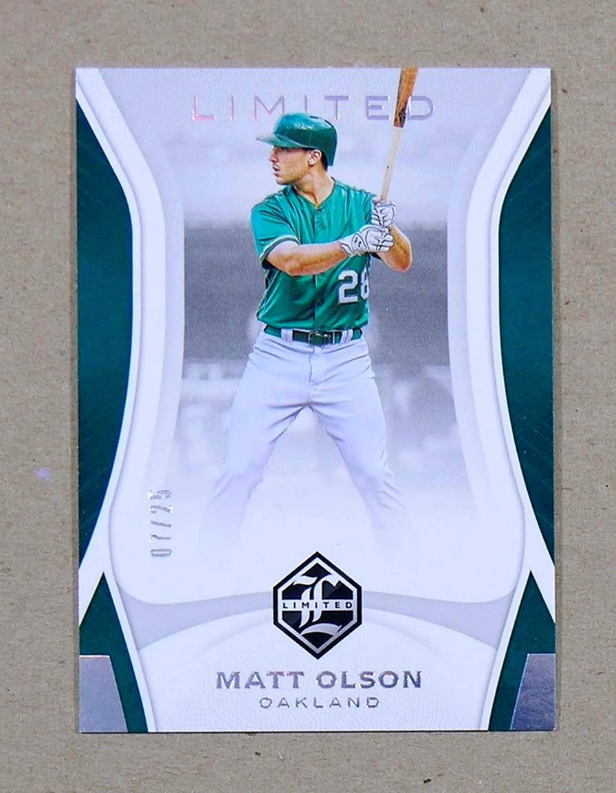 2019 Panini "Limited" Baseball Card #18 Matt Olson Oakland A's RARE CARD Nu