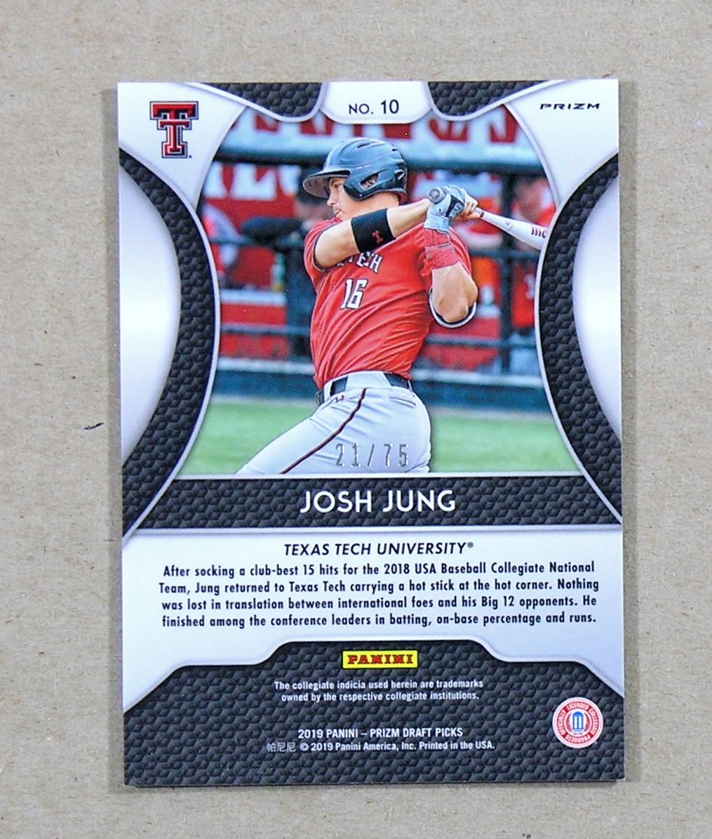 2019 Panini Prizm ROOKIE Baseball Card #10 Joch Jung Texas Tech