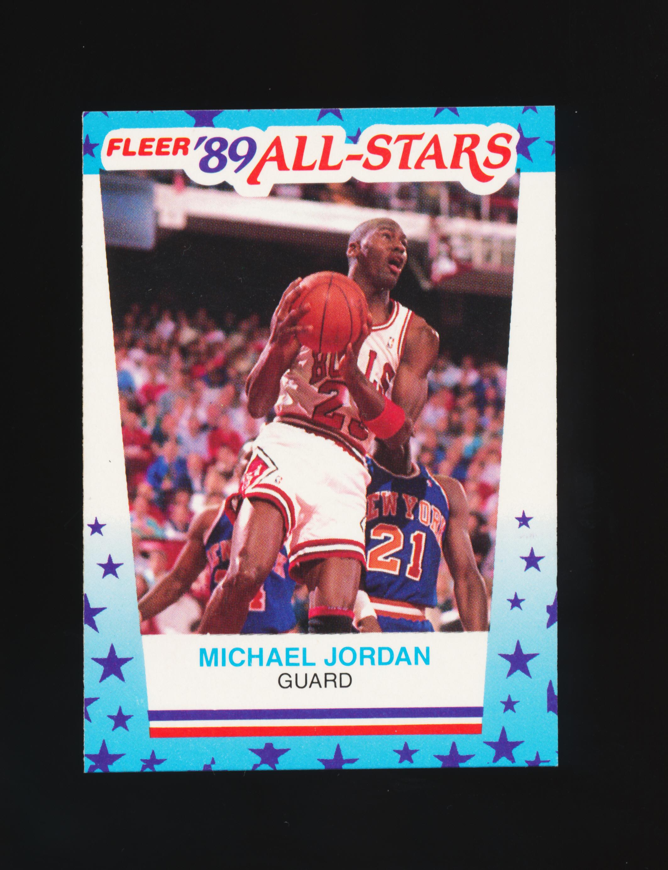 1989 Fleer All-Stars Basketball Sticker #3 Michael Jordan Chicago Bulls