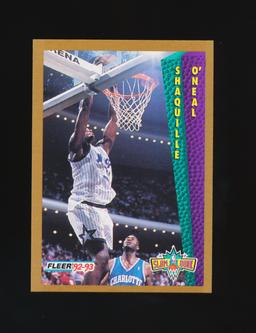 1992-93 Fleer ROOKIE Basketball Card #298 Rookie Saquille O'Neal Orlando Ma