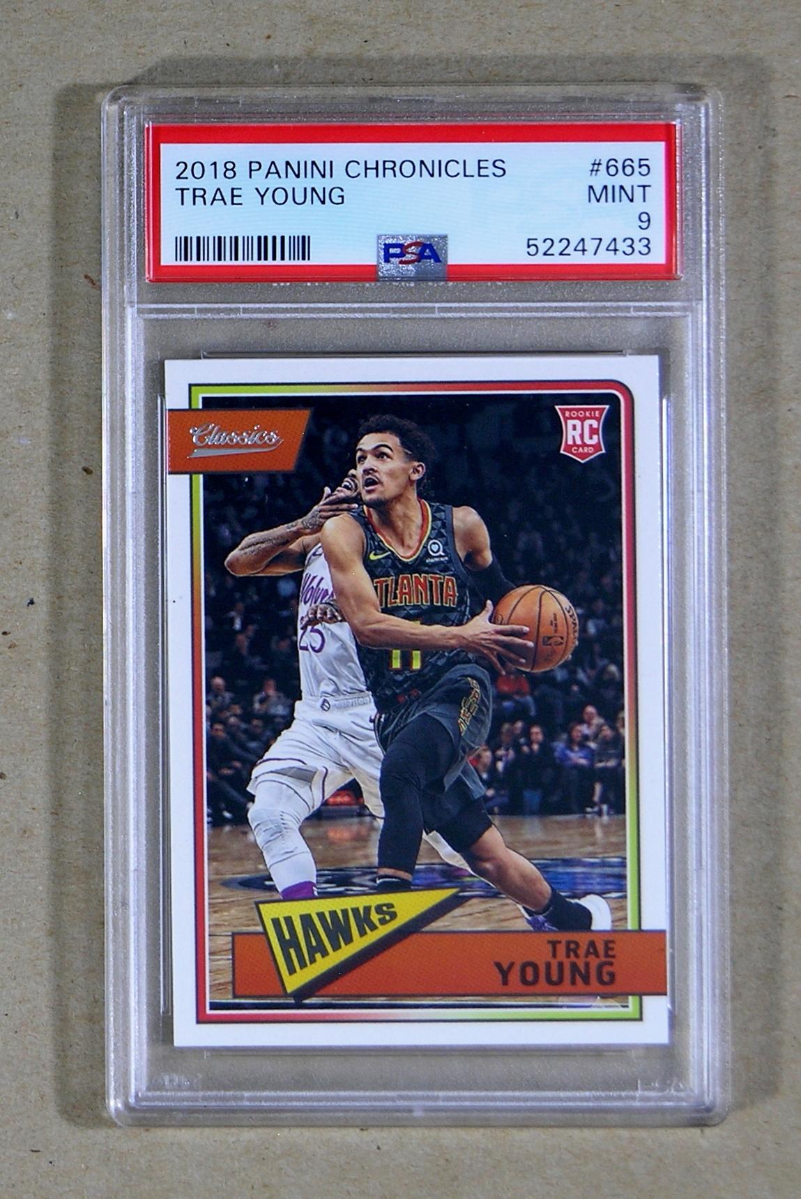 2018 Panini Chronicles ROOKIE Basketball Card #665 Rookie Trae Young Atlant