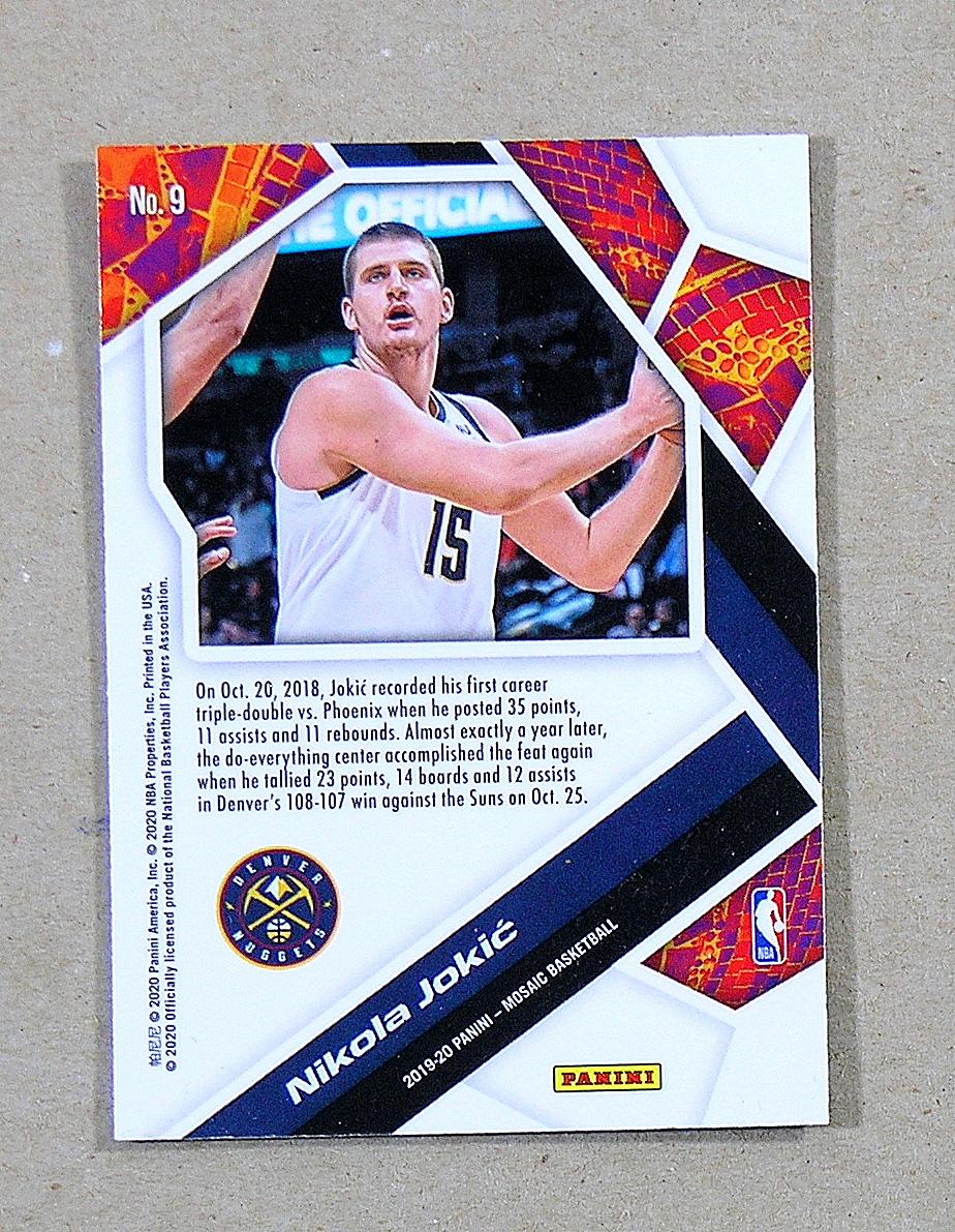 2019-20 Panini Mosaic "Will To Win" Basketball Card #9 Nikola Jokic Denver