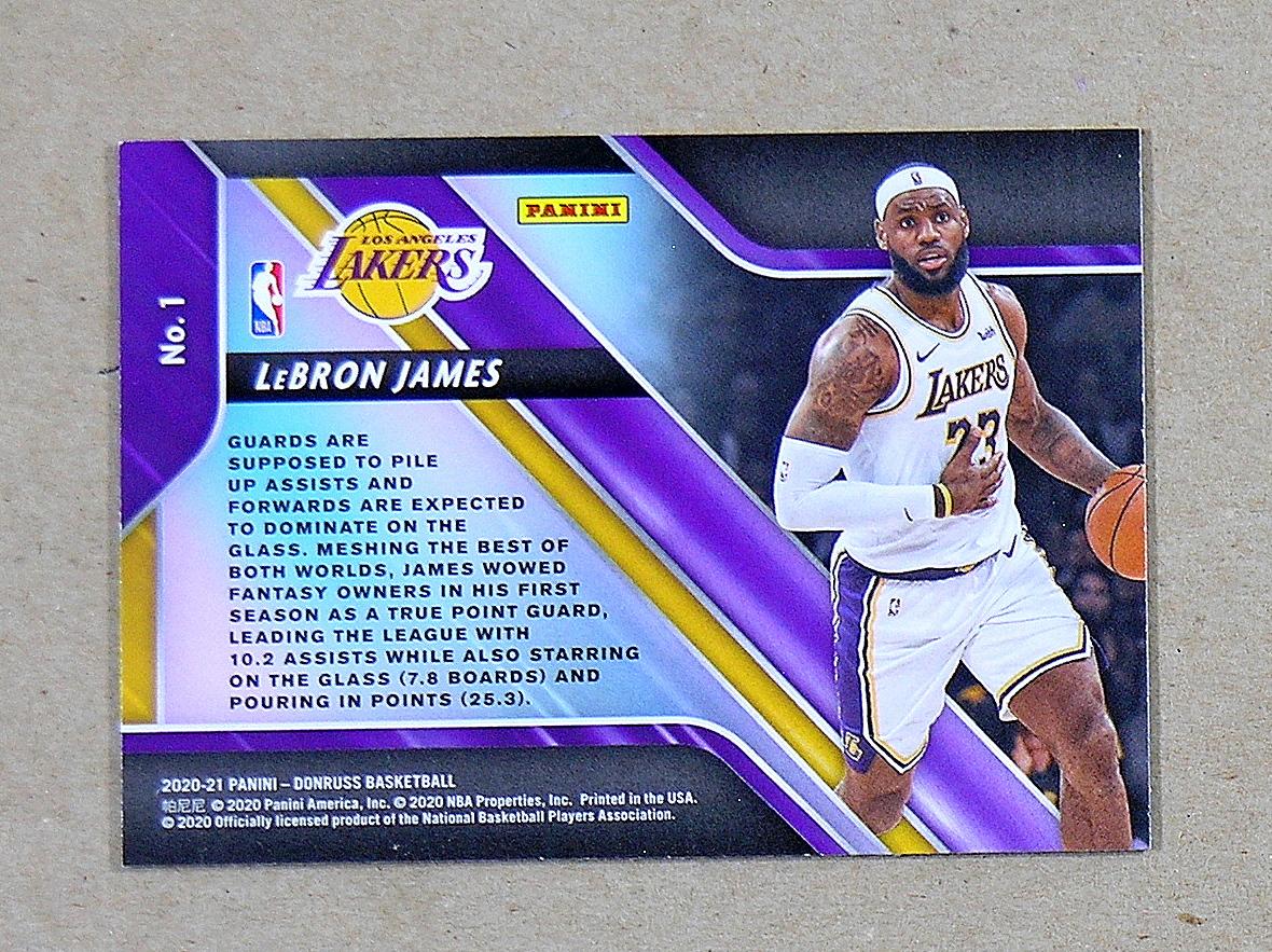 2020-21 Panini Donruss "Fantasy Stars" Basketball Card #1 LeBron James Los