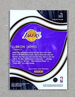 2020-21 Panini Select Basketball Card #223 LeBron James Los Angeles Lakers