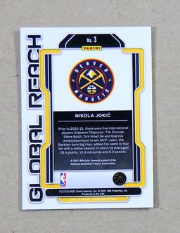 2021-22 Panini Prizm "Global Reach" Basketball Card #3 Nikola Jokic Denver