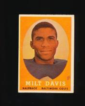1958 Topps ROOKIE Football Card #98 Rookie Milt Davis Baltimore Colts