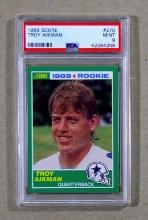 1989 Score ROOKIE Football Card #270 Rookie Hall of Famer Troy Aikman Dalla