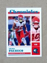 2022 Panini Chronicles ROOKIE Football Card #36 Rookie Isiah Pacheco Kansas