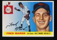 1955 Topps Baseball Card #13 Fred Marsh Baltimore Orioles