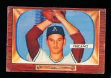 1955 Bowman Baseball Card #316 Marion Fricano Kansas City Athletics