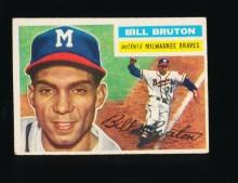 1956 Topps Baseball Card #185 Bill Bruton Milwaukee Braves